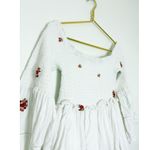 Free People Counting Daisies Size Medium White Embroidered Off Shoulder Boho Photo 7