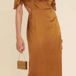 LPA  Maxi Dress Cut Out Copper Silk NWT Photo 0