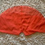 BNWT Vintage 1970s union made lacy empire waist accordion skirt prom dress with matching cape sz 9/10 Red Photo 3