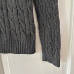 Ralph Lauren Lauren Ralph Lauren Charcoal Gray Cable Knit Sweater Size XL Cotton Logo Button Photo 4