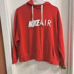 Nike Hoodie Women M Red With Pockets Long Sleeve Pullover Photo 0