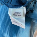 Vintage 90s Indian Blue Green Pink Tie Dye Shift Dress Swim Coverup Embroidered Size M Photo 6