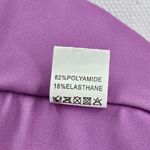 Purple White Floral Tie Front Padded Bikini Top Swimwear Medium Photo 5