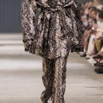 Rotate Birger Christensen Brown Snake Skin Faux Leather Rica Jacket size US 4 Photo 8