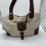 BOC Leather Satchel Handbag with Gold Tone Hardware Brown Photo 4