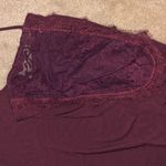 American Eagle Maroon Lace Cutout Top Photo 2