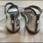 Eileen Fisher NWOB  Silver Mirror Metallic Cici Strappy Leather Sandals Size 7.5 Photo 4