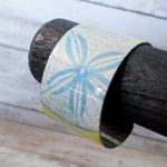 Vintage Two's Company Cuff Bracelet Sand Dollar Blue Yellow Photo 9