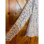 BKE  Boutique Sheer Button down Blouse Top Size Small Animal Print Peach/gray (39 Photo 1