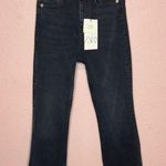 ZARA CROPPED FLARE HIGH-WAIST JEANS- BLACK. SIZE 4 Photo 0