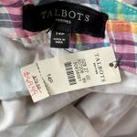 Talbots NWT Size 14 Plaid Seersucker Patchwork Skirt 100% Cotton Photo 1