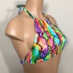 Vitamin A New. rainbow snakeskin halter bikini top. Photo 2