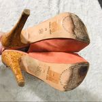 Dolce Vita Dolores Slingback Suede High Heel Platform Pumps Size 7.5 Coral Orange Photo 5