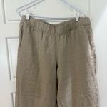 J. Jill Pure Jill Beige 100% Linen Cropped Pants Size Large Photo 2