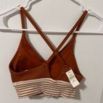 Aerie  Size XS Ribbed Stripe Hem Strappy Scoop Sports Bra‎ Medium Support NWT Photo 4
