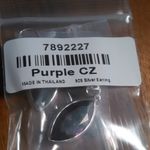 Simulated Purple and White Diamond Sterling Silver Dangle Earrings Photo 13