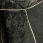 Vintage Margaret Godfrey Black Suede Leather Skirt Midi Black Suede Skirt Sz 10 Photo 2
