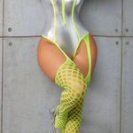 Alien Space Babe Futuristic Festival Halloween Cosplay Bodysuit & Tights Costume Size L Photo 5