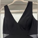 XScape Black Pleated Chiffon Evening Gown – Padded Bodice, Sheer Cutouts, Size 6 Photo 3