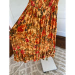 Olivaceous  Floral Midi Dress Puff Sleeve Boho Cottagecore Romantic Spring Summer Photo 2