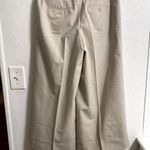 Loft  Ann wide legged Crop Capri Pants Women 6 Khaki Beige cuffed Photo 1