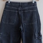 Hollister  High-Rise Vintage Baggy Stretch Jeans Faded Black Cargo Wide Leg 28x31 Photo 4
