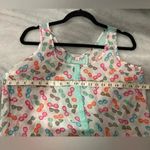 Candie's Sheer Neon Sunglasses Print Flowy Button Tank Top Beach Travel Size S Photo 6