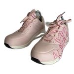 Skechers Pink JGOLDCROWN Composite Toe Dripping Hearts Work Shoes size 10 Photo 1