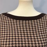 Talbots 100% Merino Wool Houndstooth Boat Neck Sweater 3/4 Sleeve, Size S Petite Photo 1