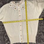 Dalton of America Vintage Size S Ivory Cream Pearl Rhinestone Cashmere Cardigan Photo 9