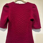 Deletta  for Anthropologie magenta textured 3/4 sleeve sweater size s Photo 8