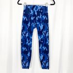 Addison Bay High Rise Cropped Active Leggings: Navy Blue Camo Camouflage Photo 1