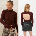 Urban Outfitters  BDG Kiara Open Back Ribbed Long Sleeve Top Size Small NWOT $60 Photo 10