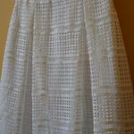 Nicholas Summer Lace Midi A Line Skirt White Cream Size US 2 Photo 0