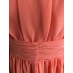 Coral Formal Dress Spaghetti Straps Zip In Back With Earrings Size 14 Photo 2