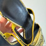 Alias Mae Cleo Yellow Snakeskin Embossed Heeled Sandal Size 38 Black Photo 2