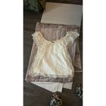 I.N. San Francisco  Off Shoulder White Lace Sheer Floral Blouse.XL Cottagecore Photo 4