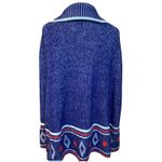 Lee Fashioned by  Women's Vintage Full Zip Cape Blue Red White Sz L EUC Photo 1