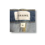 frame denim Frame Le Easy Flare Jeans Blue Drizzle Raw Hem High Rise Denim Womens Size 32 Photo 1