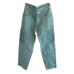 Sundance Catalog Mint Green Linen blend Cropped Lace Accent Pants Comfy 4 Petite Photo 2