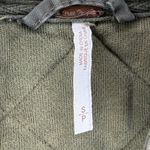 Free People  Military Jacket Womens S Olive‎ Green Quilted Moto Zip Up Photo 1