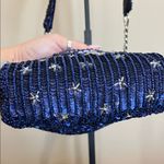 From India To You | Navy Beaded “Go Team” Shoulder Bag Blue Photo 11