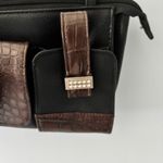 Braciano Black Brown Silver Buckle Bling Compact Modern Classic Statement Chic Photo 3