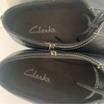 Clarks EUC  Viola Black Leather Lace Up Comfort Sneaker Shoes Size 8W Photo 1