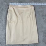 Escada Wool Pencil Skirt Career Wear Business Casual Beige Size 34 US 4 Designer Tan Photo 2