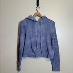 Love Shack Fancy  Anarosa distressed hoodie in washed denim tie-dye cotton terry Photo 1