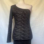 Papaya Bodycon One Arm Dress Medium Black Y2k Sheer Burnout USA Whimsigoth Midi Photo 11