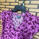 Terra & Sky  Purple Floral Blouse Size 0X Photo 2