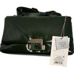 A New Day  Green Puffy Shoulder Bag Detachable Crossbody Strap Gold Buckle Photo 0