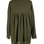 Anthropologie Ro&De Military Green Hi-Lo Blouse Photo 2